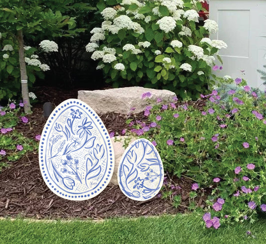 Blue Chinoiserie Easter Eggs