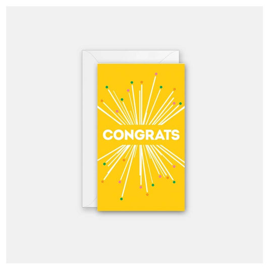 Congrats Starburst Gift Enclosure Card