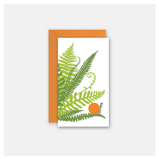 Ferns & Snail Gift Enclosure Card