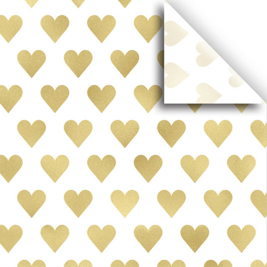 Golden Hearts Printed Tissue