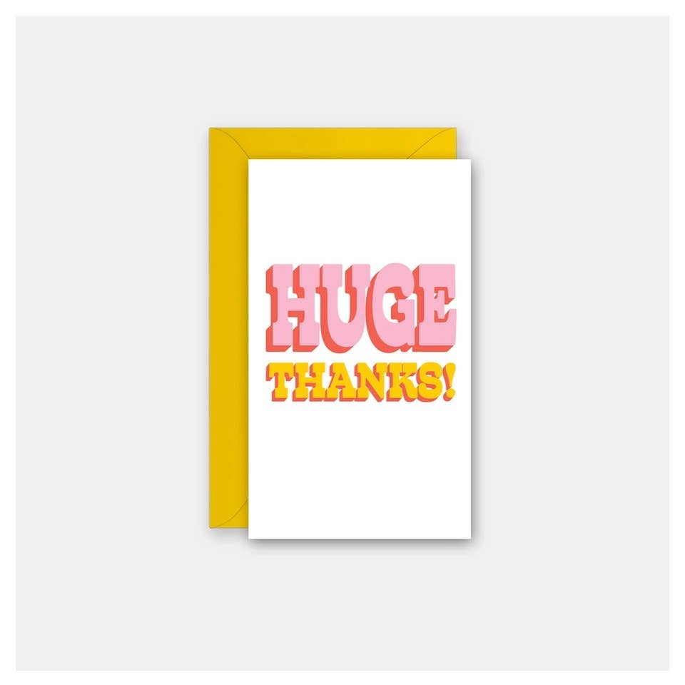 Huge Thanks Gift Enclosure Card