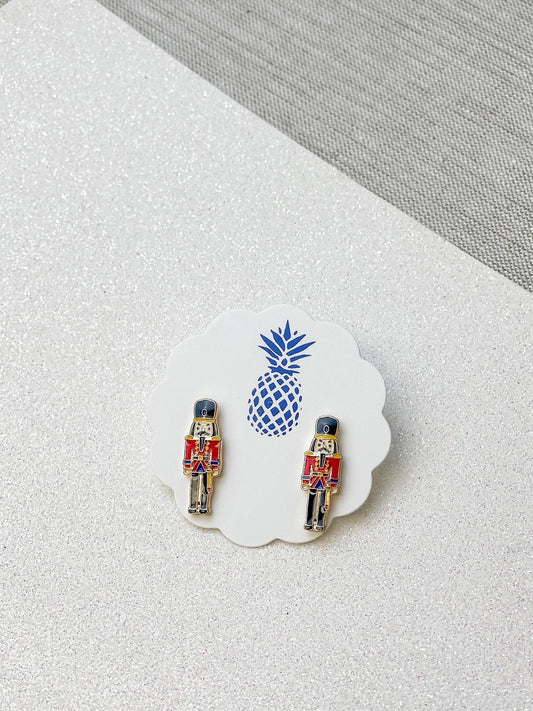 Nutcracker Signature Enamel Stud Earrings