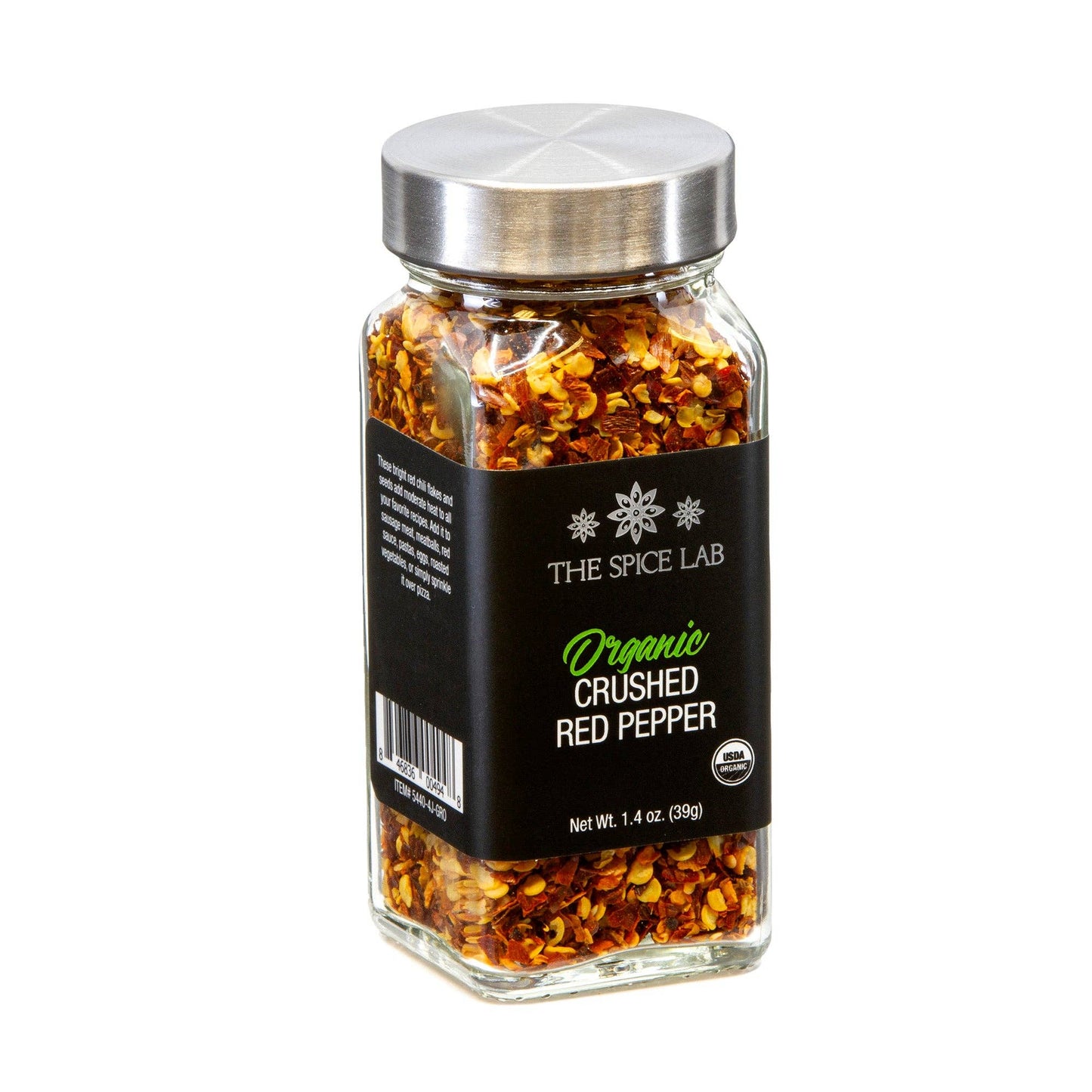 Organic Crushed Red Pepper -1.4 oz French Jar