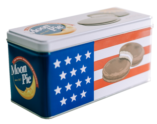 Moonpie Chocolate Mini Sandwhich Cookies in Americana Gift Box Tin - 13 Count