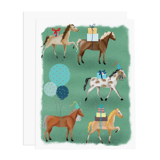 Horse Party Greeting Card