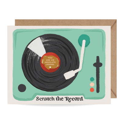 Scratch-off Record Player - Birthday / Friendship Card
